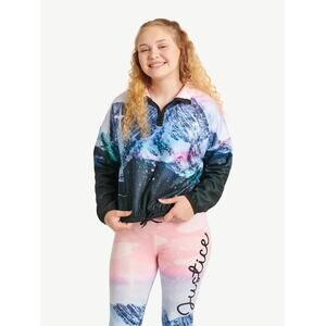 Justice Girls Collection X Half-Zip Mock Neck Sweatshirt Youth Size Small 7/8